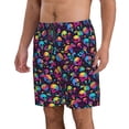thumbnail image 2 of Salouo Skull rainbow color mushroom Pattern Swim Trunks for Men,Men's Hawaiian Bathing Suit Swimsuits Quick Dry Swimming Board Shorts Beach Shorts with Pockets-Large, 2 of 6
