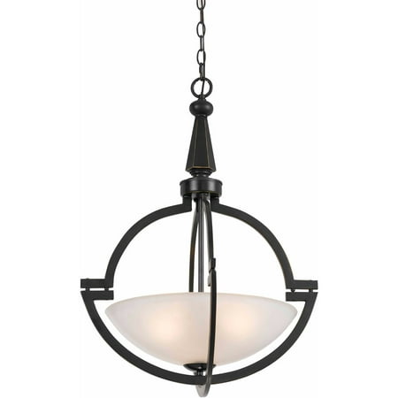 

Pendants 3 Light Fixture With Oil Rubbed Bronze Finish Iron/Glass Material E26 20 180 Watts
