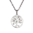 thumbnail image 1 of Collar para Mujer con Dije de Árbol de la Vida LuckyLy Acero Inoxidable y Zirconia Cúbica Modelo Helen Plateado UNITALLA, 1 of 8