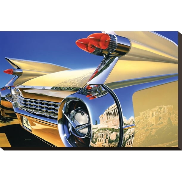 Cadillac Eldorado 59 In Athens Stretched Canvas Wall Art 22x14 5 Walmart Com Walmart Com