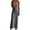Gray, variant on Women's Square Neck Spaghetti Strap Maxi Dress, Casual Loose Straight Long Slip Dress, Summer Sleeveless Beach Sundress