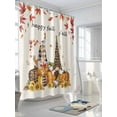 thumbnail image 3 of Fall Shower Curtain Gnome Pumpkin Sunflowers Shower Curtains for Bathroom Thanksgiving Decor, Waterproof Polyester Shower Curtain Set with Hooks, Extra Long 72" x 96" Maple Leaves, 3 of 6