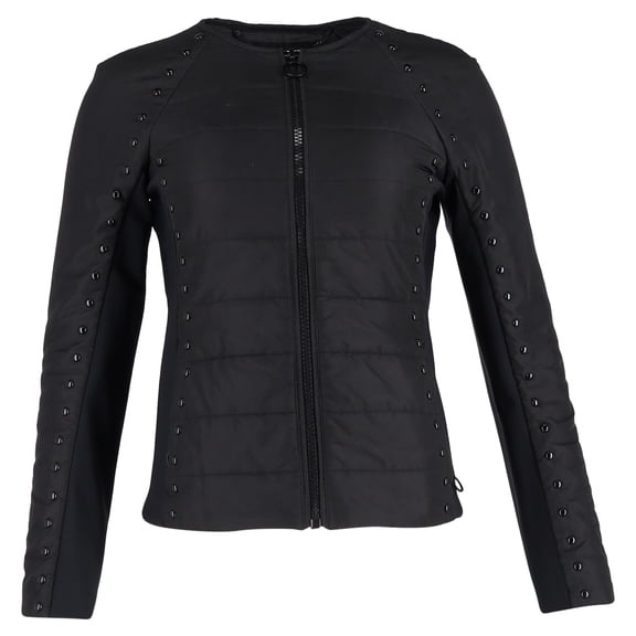 Pre-Owned Michael Kors Quilted Jacket with Studs in Black Nylon