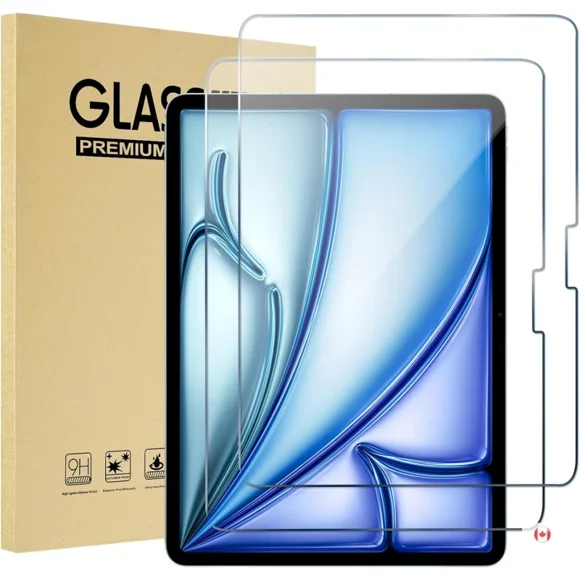 2 Pack Tempered Glass Screen Protector for iPad Air 6th Generation 11 inch M2 (2024) A2902/A2903/A2904 - Clear Film Guard