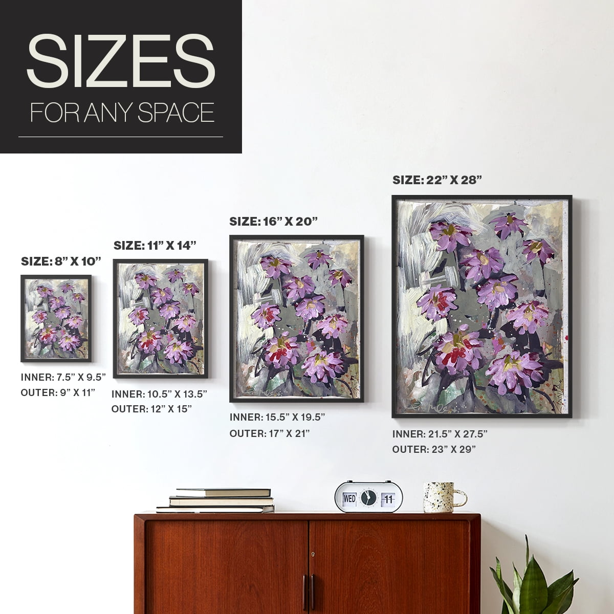 Zinnia II Framed Print - Solid Wood in Single Picture Frame Solid Wood 2 Framed Print