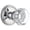 Bright Chrome, variant on Grandeur Geochm_Prv_238 Georgetown Solid Brass Rose Privacy Door Knob Set - Nickel
