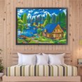 thumbnail image 3 of Kit Punto Cruz Con Casa Hilo Algodón Ecológico Bordado 11CT 70x55cm, 3 of 9
