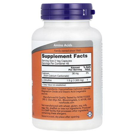 L-シトルリン サプリ 750mg 90粒 NOW Foods ナウフーズ ナウスポーツ
