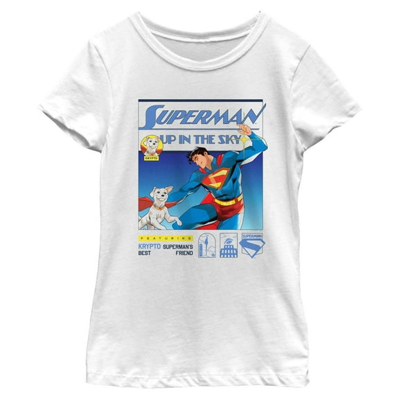 Girls Superman Up in the Sky Duo T Shirt