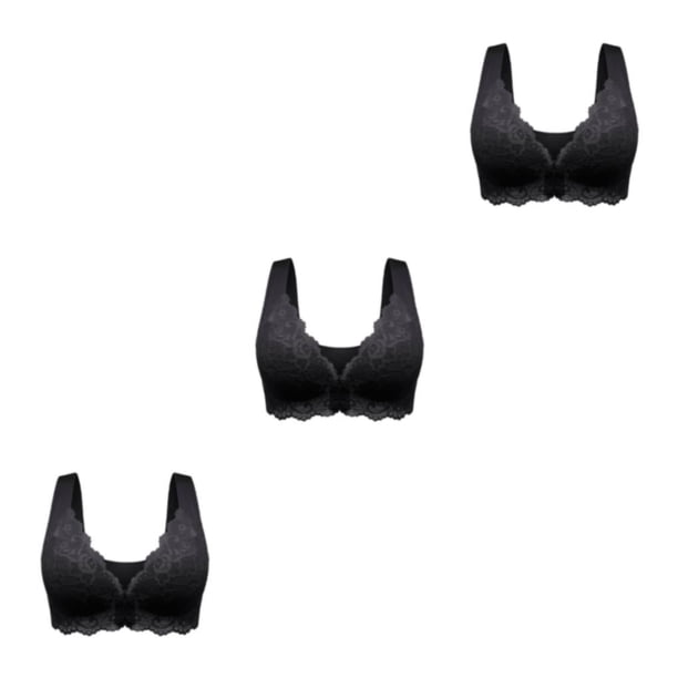 Sujetador cómodo Qarigey 5D Push Up Seamless No Trace Beauty Negro