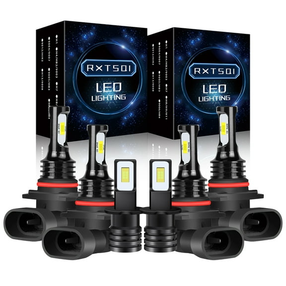 For GMC Yukon 1993-1999 LED Headlight 9005 9006 High/Low H3 Fog Light Bulbs Kit 6x White