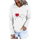 thumbnail image 2 of ICHUANYI Clearance Women's Casual Long Sleeve Pullover Hoodie Sweatshirt Tops Drawstring Lightweight Hooded Loose Pullover Tops(White, XXL) ICHUANYI WER2023081513073, 2 of 4