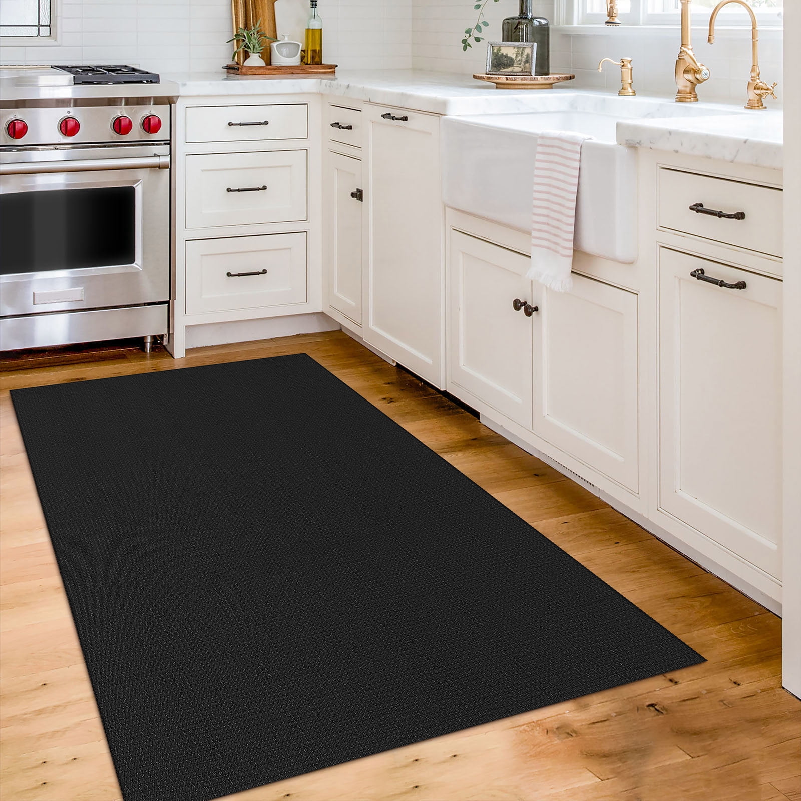 iOhouze Washable Rugs 3x5 ft Area Rug Cotton Entryway Rugs Rubber Backed Throw Rugs Indoor Door Mat Kitchen Rugs Braided Floor Carpet for Entrance Bathroom Kitchen
