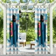 thumbnail image 2 of HGmart 3D Printed Outdoor Curtain Panel - 58x120in Gazebo Patio Waterproof Curtain/Drape,Green Elephant,1 Panel, 2 of 6