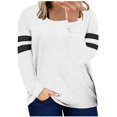 thumbnail image 1 of Blusa de manga larga que combina con todo el cuello redondo cómoda de ocio de moda para mujer Pompotops FGAJ10179, 1 of 8