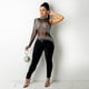 thumbnail image 5 of Mono de manga larga con pantalones de perforación en caliente y perspectiva de malla sexy a la moda para mujer, 5 of 5