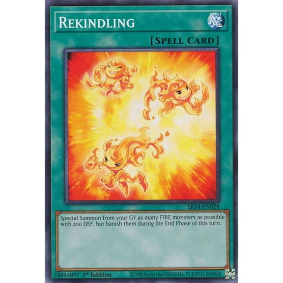 YuGiOh Structure Deck: Fire Kings Common Rekindling SR14-EN028