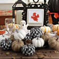 thumbnail image 2 of Ywlake - Decoraciones de oto&ntilde;o de calabaza, decorativas, grandes, peque&ntilde;as, para exteriores, tela de arpillera, espuma de pl&aacute;stico, calabazas artificiales falsas para, 2 of 7
