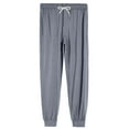thumbnail image 6 of Domuza Pajamas for Men Pants Lightweight Stretch Drawstring Soft Casual Jogger Pj Bottoms Loose Comfy Lounge Sleepwear with Pockets Gray 3XL, 6 of 9