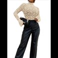 thumbnail image 1 of Blusas de Encaje para Mujer, Blusas Transparentes de Larga para Mujer, Blusas Informales Elegantes. Albaricoque M, 1 of 9