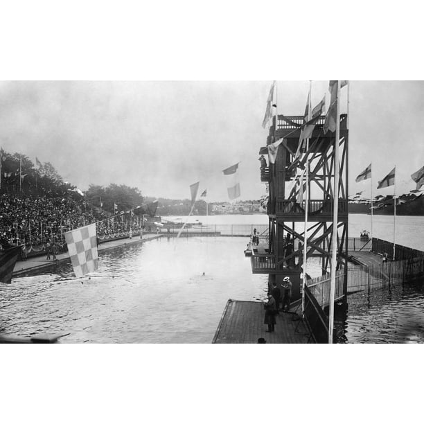 Jeux Olympiques, 1912. /l'épreuve de Natation de 100 Mètres aux 5ème