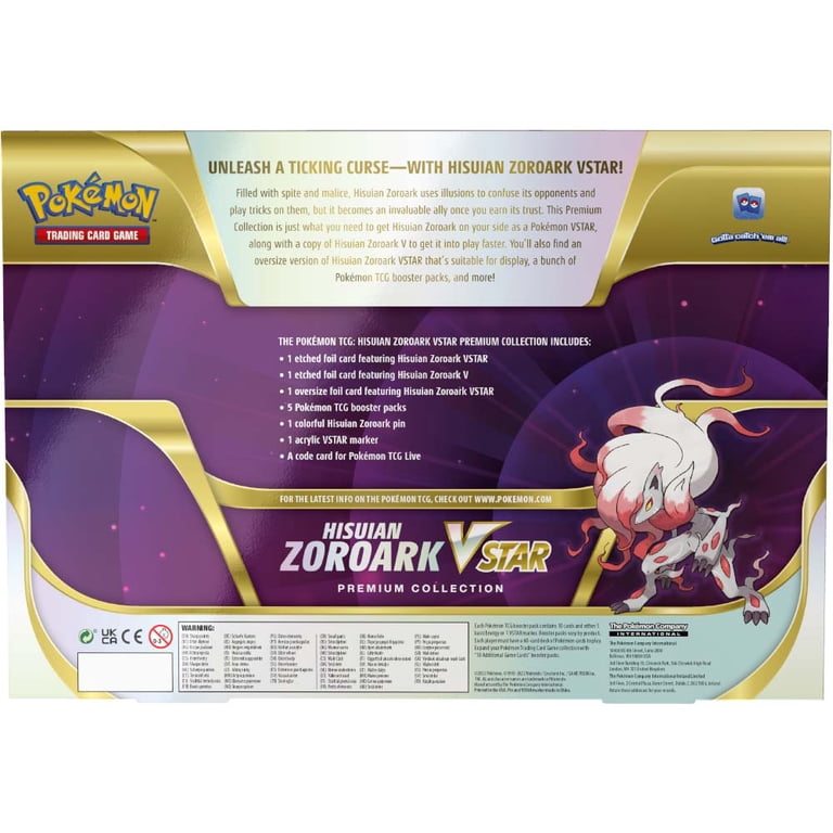 pokemon trading card game hisuian zoroark vstar premium collection - 097/071 (097/071) a bunch of Pokmon TCG booster packs This Premium Collection is just