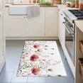 thumbnail image 3 of Entryway Rug 2'x3', Red Poppy Flower Kitchen Runner Rugs Non-Slip Carpet Mats, Garden Floral Botanical Painting Bedside Rugs Runners Washable Floor Carpet for Bathroom Laundry Room, 3 of 8