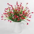 thumbnail image 5 of ZOELNIC 4 Bouquet Artificial Calla Lily Flower Wedding Table Plant Home Garden Decor , Red, 5 of 8