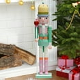 thumbnail image 6 of HOMYL Nutcracker Figurine Christmas Nutcracker Figure for Holiday Home Living Room Green, 6 of 8