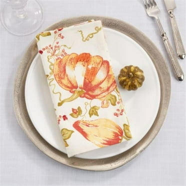 Saro Lifestyle Pumpkin Design Table Napkin (Set of 4)