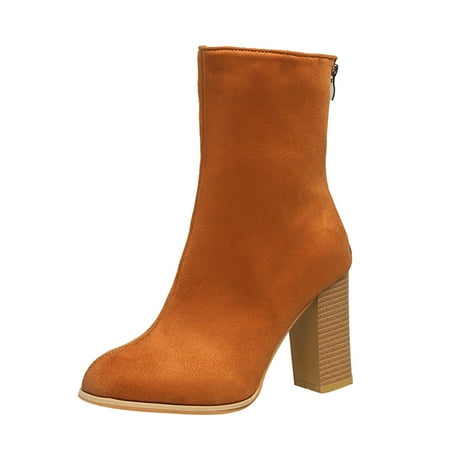

adviicd Women Boots Size 10.5 Zipper Women s Shoes Boots Boots Fashion Ankle Platform Boots Mid-length Characteristic
