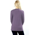 thumbnail image 2 of Womens V Neck Snap Button Long Sleeve Knit Cardigan, 2 of 5