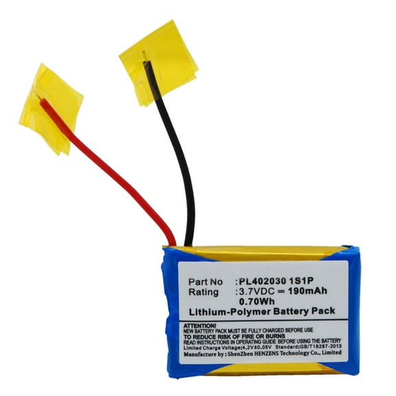 Batteries N Accessories BNA-WB-P7107 Amplifier Battery - Li-Pol, 3.7V, 190 mAh, Ultra High Capacity Battery - Replacement for Fiio PL4020301S1P Battery