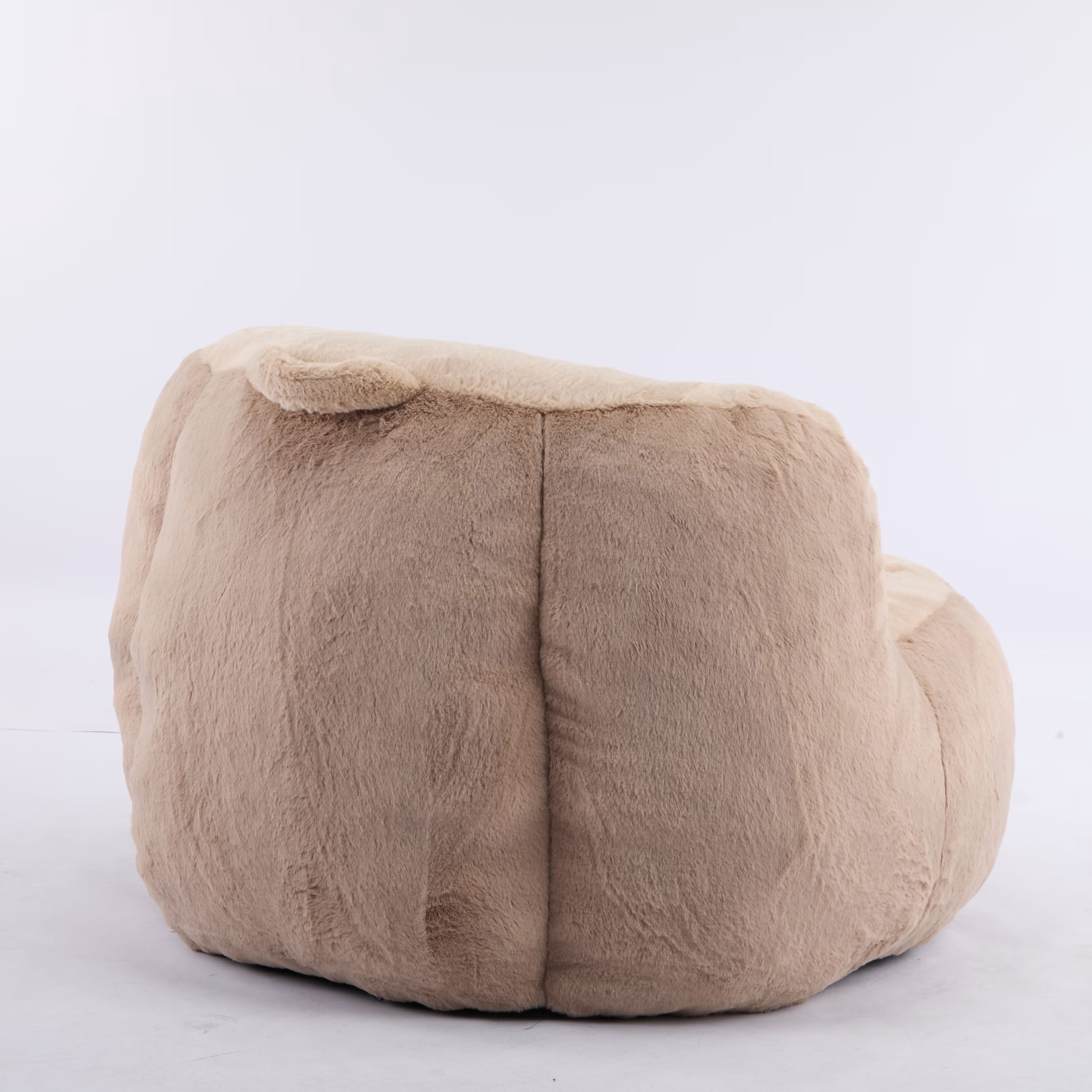 MAYEERTY Oversized Bean Bag Chair, Faux Rabbit Fur Lounge Sofa for Living Room Bedroom Dorm, No Assembly Required