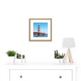 thumbnail image 2 of Highsmith Golden Gate Bridge Portrait Photo 8X8 Inch Square Wooden Framed Wall Art Print Picture with Mount, 2 of 4