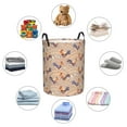 thumbnail image 4 of Fuzoiu Roosters In Floral Print Circular Hamper,Laundry Basket with Handle,Collapsible Laundry,Dirty Clothes Storage Basket,for Bedroom Bathroom Dorm Living Room-Medium, 4 of 6