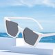 thumbnail image 5 of Gafas de sol cuadradas grandes jinwen lentes Blanco, 5 of 7