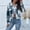 Green, variant on Jackets for Women Turndown Button Down Plaid Cropped Shacket with Chest Pockets Long Sleeves Soft Loose fits Shirt Jackets for Fall Winter Daily Outing Layering Wear