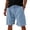 Blue-A-70314aa, variant on Linen Shorts Men High Waist Button Men Beach Shorts Wide Leg Summer Fishing Men's Bermuda Shorts with Pocket Khaki XL