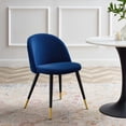 thumbnail image 5 of Side Dining Chair, Set of 2, Velvet, Blue Navy, Modern Contemporary Urban Design, Kitchen Room Cafe Bistro Restaurant Hospitality, 5 of 9