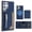 Blue, variant on Dteck Magnetic Case for Samsung Galaxy S21 Ultra, 2 in 1 Wallet Case Detachable Card Holder, Compatible with MagSafe, Slim PU Leather RFID Blocking Credit Slots Zipper Pocket,Blue
