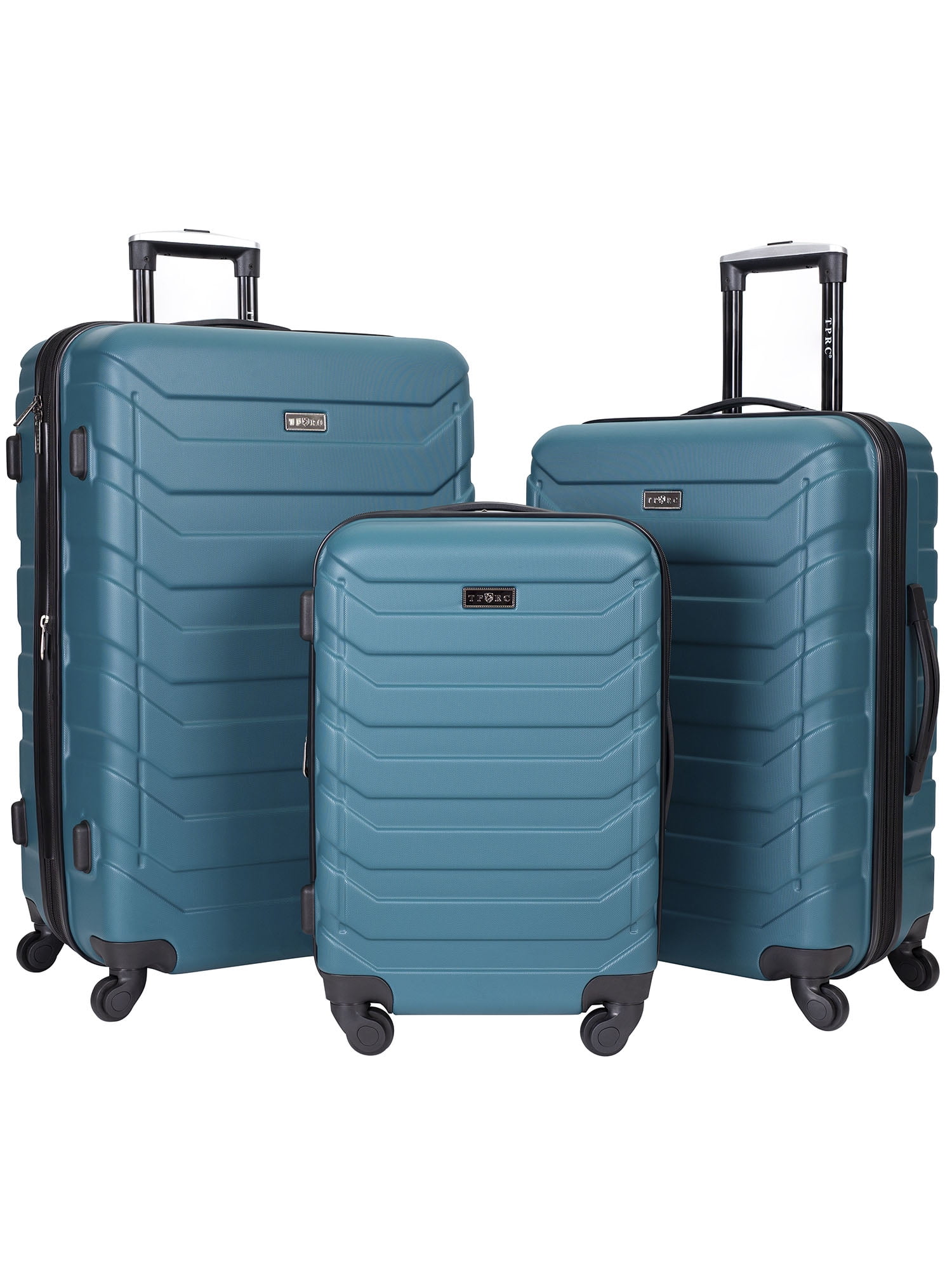 3PC. MADISON HEIGHTS EXPANDABLE ROLLING HARDSIDE LUGGAGE SET, TEAL ...
