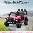 thumbnail image 7 of 12V Kids Ride On Truck Car with Parent Remote Control, Electric Vehicle for Toddlers,Bluetooth, 3 Speeds,Pink, 7 of 7