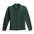 thumbnail image 5 of Port Authority Youth Long Sleeve Silk Touch Polo-XL (Dark Green), 5 of 6