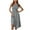 Gray Womens Summer Dress, variant on USSUMA Sundresses for Women Casual Summer Smocked Flowy Swing Boho Long Floral Print Maxi Womens Shirt Dresses Beach One Shoulder Sleeveless Plus Size Wedding Guest Sun Dress
