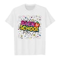 thumbnail image 4 of LUOGENLI T-Shirt pour Filles Enfants Rentrée des Classes Imprimé Décontracté Manches Courtes Haut T-Shirt Maxi Chemises pour Filles Bodycon Blanc 8-9 Ans, 4 of 7