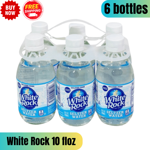 White Rock Sparkling Seltzer Water, 10 fl oz Bottles, 6-Pack