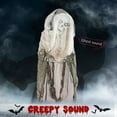 thumbnail image 3 of Outsunny 74" Life Size Outdoor Halloween Decorations Skeleton Witch, Sound and Motion Activated Animated Prop Animatronic Décor with Light Up Eyes, Spooky Sound, 3 of 9