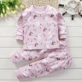 thumbnail image 2 of TOWED22 Toddler Girls Boys Pyjamas Set Kids Pajamas Animal Cotton Kids 2 Piece Pj's Long Sleeve Sleepwear Clothes Set Outfits 3 6 9 12 18 24 Months 2t 3t 4t 5t 6t 7t 8t 9t(Pink,3-4 Y), 2 of 6