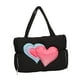 thumbnail image 4 of Bolso de mano para mujer, con botones a presión, estilo hobo, ligero, de nailon Negro, 4 of 9